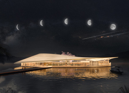 Lunar-Inspired Design Featuring Circular Layout and Sustainable Reinforced Concrete for a Care Center  