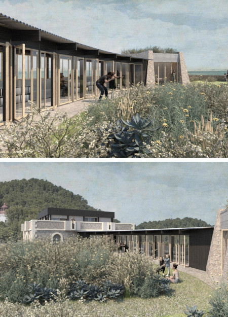 Circular Care Spaces Featuring Natural Stone and Light-Filled Rooms in a Mediterranean Sanctuary