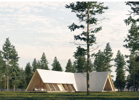 Charred Wooden Shingles and Triangular Form Create a Sanctuary for Mindfulness and Connection