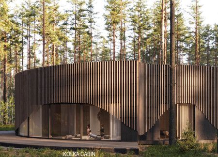 Circular Retreat Crafted with Green Concrete and Timber Facade for Mindfulness Practice  