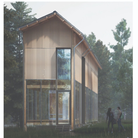 Perforated Corrugated Roofs and Natural Wood Elements in a Tranquil Wellness Retreat  