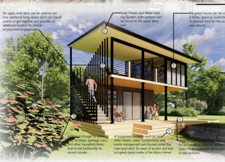 Charred Wooden Shingles and Cross-Laminated Timber Define a Harmonious Microhome Experience