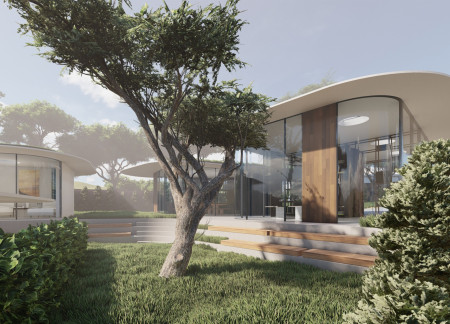 Curvilinear Forms And Reclaimed Wood Create Serene Retreats In Natural Landscapes