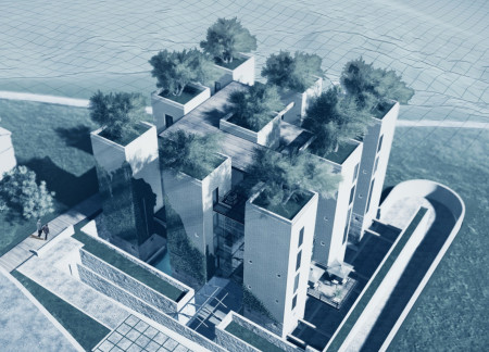 Hanging Gardens Empowering Community Connections With Glass Facades And Natural Wood Accents