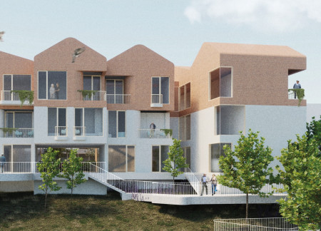 Therapeutic Garden Spaces Enhanced by Local Flora and Sustainable Concrete in an Active Aging Facility