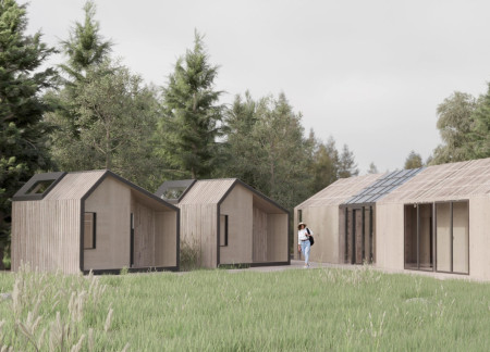 Charred Wooden Shingles and Cross-Laminated Timber Panels Shape A Mindfulness Retreat in Nature