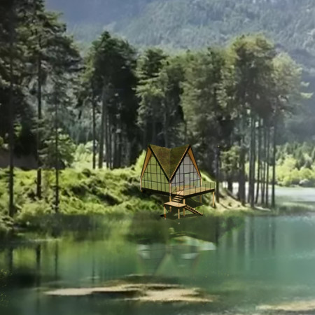 Pyramid Roof Design Featuring Rainwater Harvesting and Sustainable Timber Construction