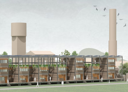 Recycled Steel Framework and Green Roofs in Modular Urban Living