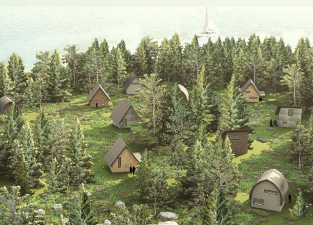 Cob Homes Blending Natural Materials With Versatile Functionality in A Scenic Landscape  