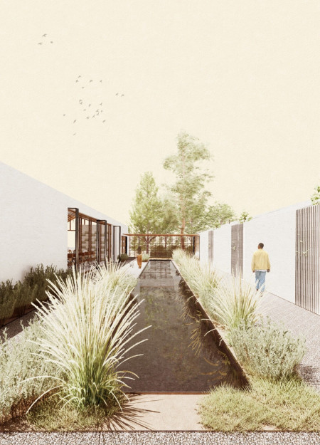 Charred Wooden Shingles and C24 Timber Create A Tranquil Retreat in the Olive Fields