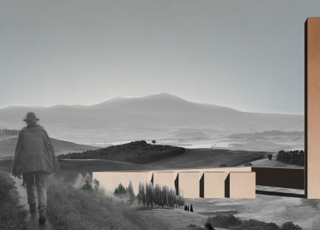 Cement Block Structures Blending With Natural Timber in Community-Centric Spaces  