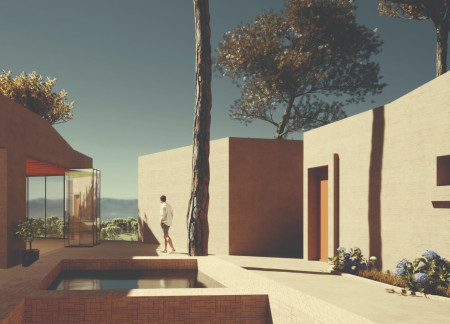 Charred Wooden Shingles and Cross-Laminated Timber Define a Meditative Living Environment  