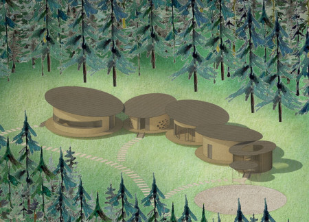 Embracing Nature With Cross-Laminated Timber and Circular Spaces for Mindful Retreats