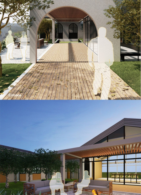 Terra Cotta Roof and Mass Timber Structure Enhances Olive Oil Discovery Experience