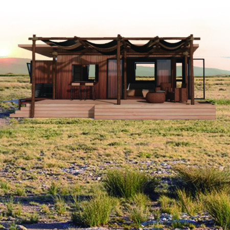 Rainwater Harvesting Structure Clad in Western Cedar with Timber Frame Design