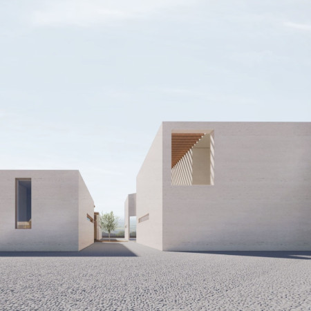 Circular Spaces Crafted From Sustainable Concrete and Natural Wood Embracing Community Connectivity