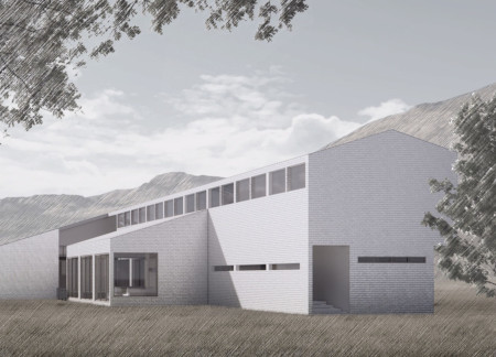 Charred Wooden Shingles and Clay Bricks Form a Cultural Retreat Center Emphasizing Olive Oil Heritage  