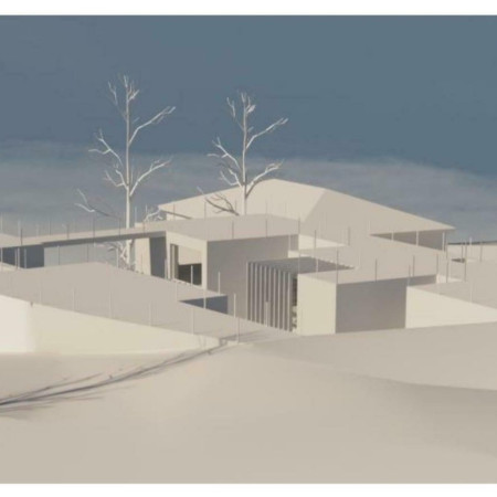 Charred Wooden Shingles and Cross-Laminated Timber Panels in a Multifunctional Community Space