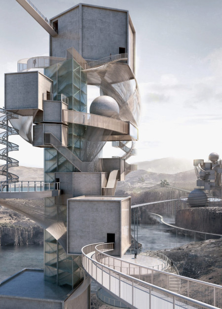 Cylindrical Concrete Structures Reflecting Sacred Geometry Along The Euphrates River