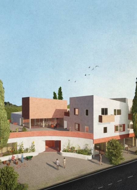 Timbercrete and High R Value Glass Engaged In Harmonious Living Spaces For Seniors