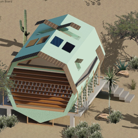 Passive Cooling Home With Hemp Insulation and Octagonal Form in the Desert  