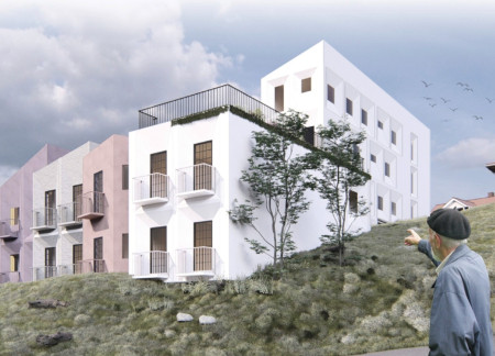 Harmonious Integration of Concrete and Wood in a Sustainable Elderly Residence
