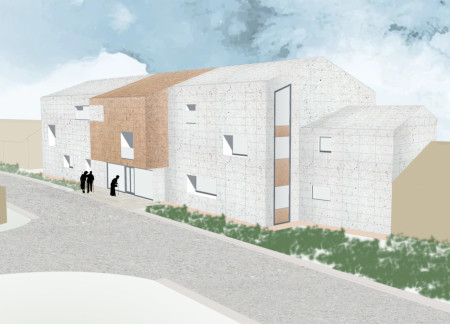 Cork Facades and Green Roofs Enhancing Community Living in Sustainable Elderly Care Facility