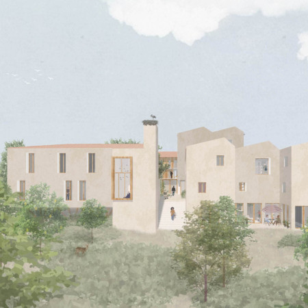 Compressed Earth Blocks and Thermally Treated Timber Create Community-Focused Living Spaces  