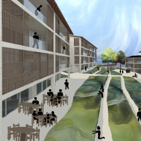 Cross-Laminated Timber Construction Enhanced by Charred Wooden Shingles for Community Living