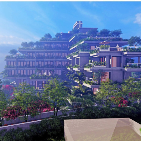 Terraced Design Featuring Cross-Laminated Timber Panels and Charred Wooden Shingles for Enhanced Elderly Care