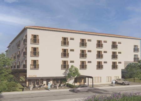 Charred Wood Shingles and Ceramic Facades in a Community-Centered Senior Living Facility