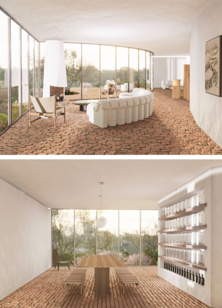 Curvilinear Spaces Enhanced by Terracotta and Natural Light in Serenity-Focused Retreat