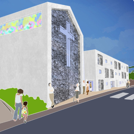 Charred Wooden Shingles and Green Roof Create a Community-Centric Elderly Care Facility