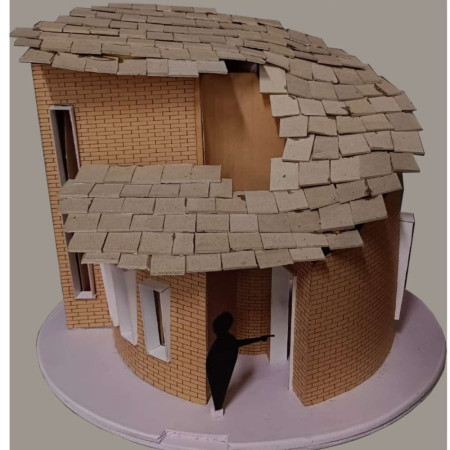 Cylindrical Shelter Constructed with Local Mud Bricks and Slate Roofing in Ladakh
