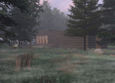 Charred Wooden Shingles and Cross-Laminated Timber Create a Harmonious Residential Community Space  