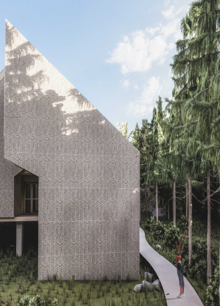 Charred Wooden Shingles and Expansive Glass Embrace Nature in a Tranquil Wellness Retreat