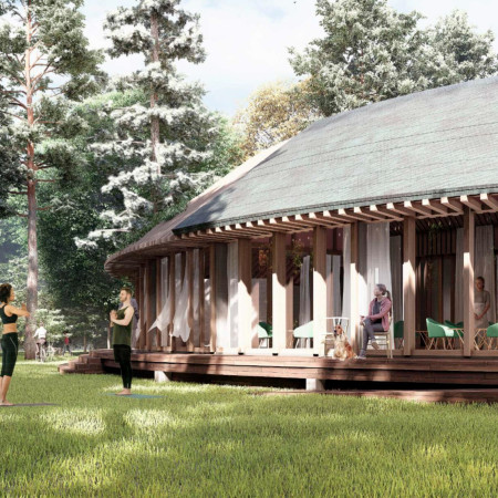 Circular Retreat Constructed With Sustainable Timber Facades and Photovoltaic Systems