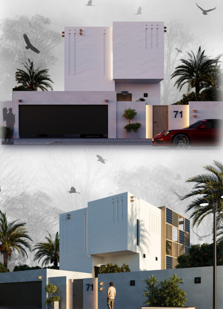 Transparent Connections and Solar Grilles in A Multi-Generational Dubai Residence  
