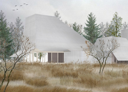 Hemp Fiber-Infused Panels and Natural Light Featured in a Tranquil Wellness Retreat  