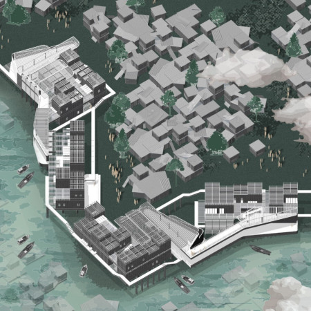 Bamboo-Infused Seawalls Integrating Reclaimed Materials for Coastal Resilience  