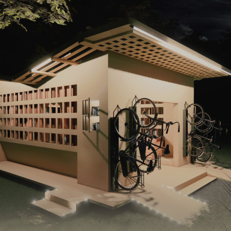 Charred Wooden Shingles and Modular Design Enhance Community Reading Space