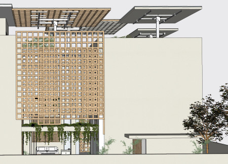 Cross-Laminated Timber Panels and Palm Leaf Screens Shape a Sustainable Family Residence