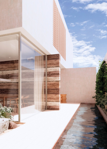 Charred Wooden Shingles and Rainwater Harvesting in a Community-Focused Urban Space  