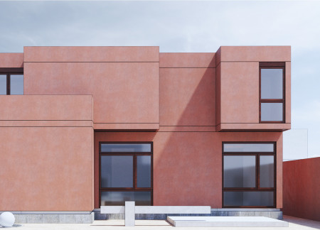 Biodigestor-Equipped Housing With Prefabricated Concrete and WPC Decking
