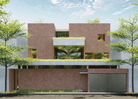 Charred Wooden Shingles and Vertical Gardens Defining Sustainable Urban Living