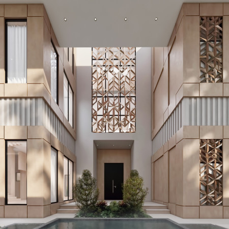 Charred Wooden Shingles and Cross-Laminated Timber Panels in a Versatile Community Space