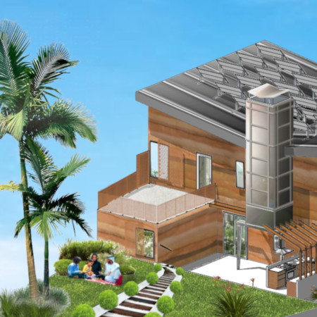 Compressed Earth Structures Integrated With Central Courtyards and Sustainable Materials