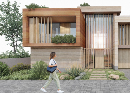 Charred Wooden Shingles and Cross-Laminated Timber Panels Define a Community-Centric Space