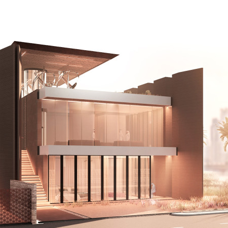 Charred Wooden Shingles Meet Biophilic Design in a Flexible Community Space  