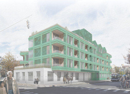 Charred Wood Shingles and Adaptable Spaces Enhance Senior Living In Urban Context